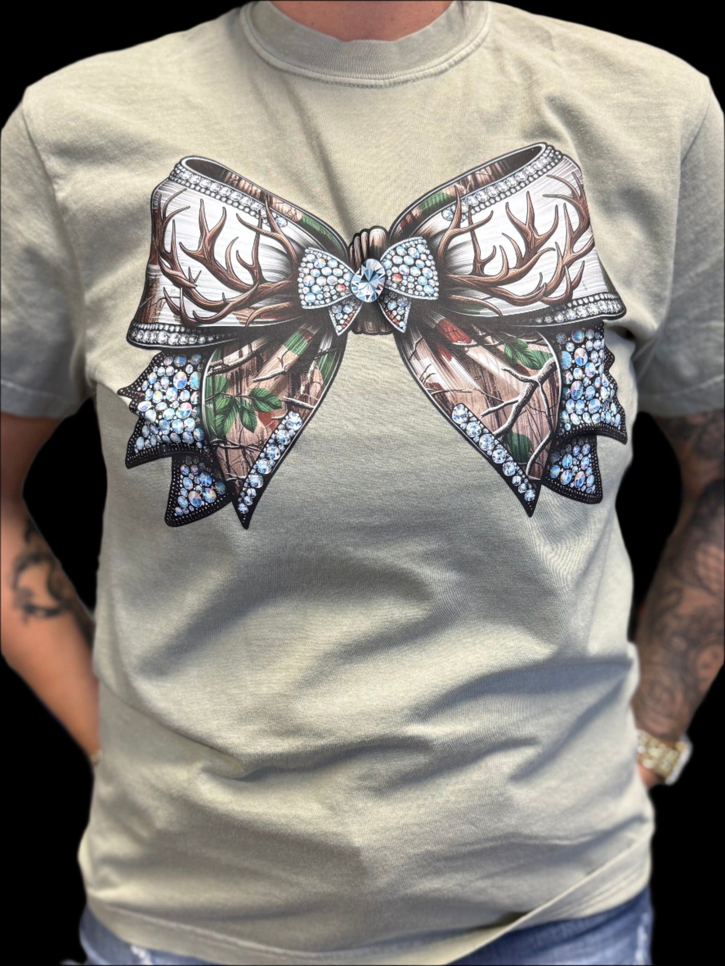 Rhinestones and Horns Short Sleeve Shirt