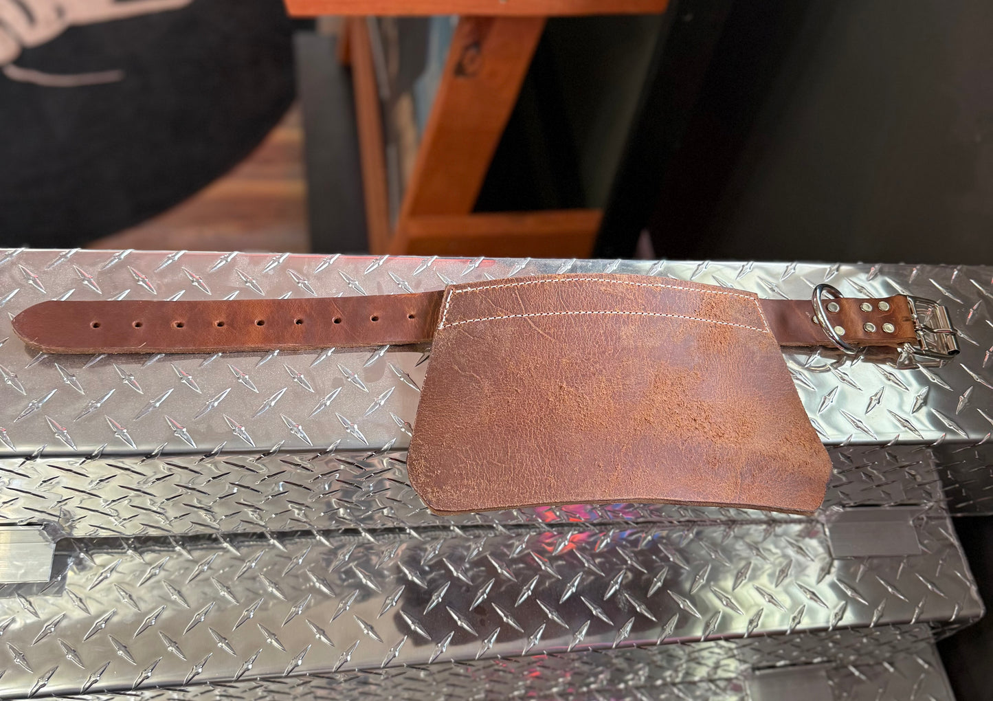 Amish Hand Made Leather Cut Bib