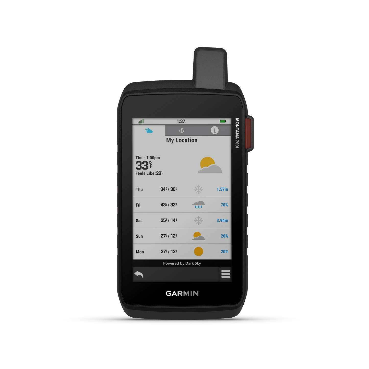 GARMIN Montana® 700i Rugged GPS Touchscreen Navigator with inReach® Technology
