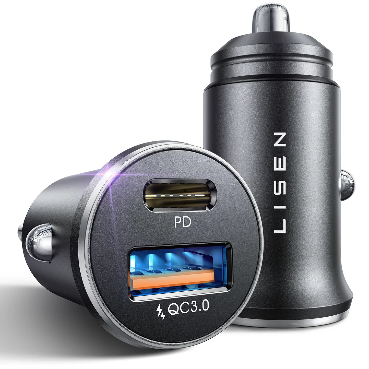 Lisen 12V USB/Type C Car Charger