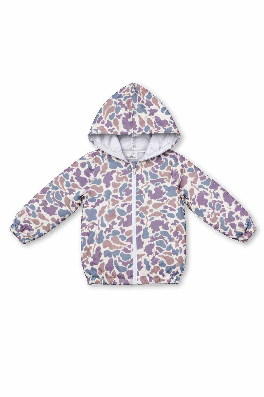 Kids Hooded Full Zip Camo Jacket