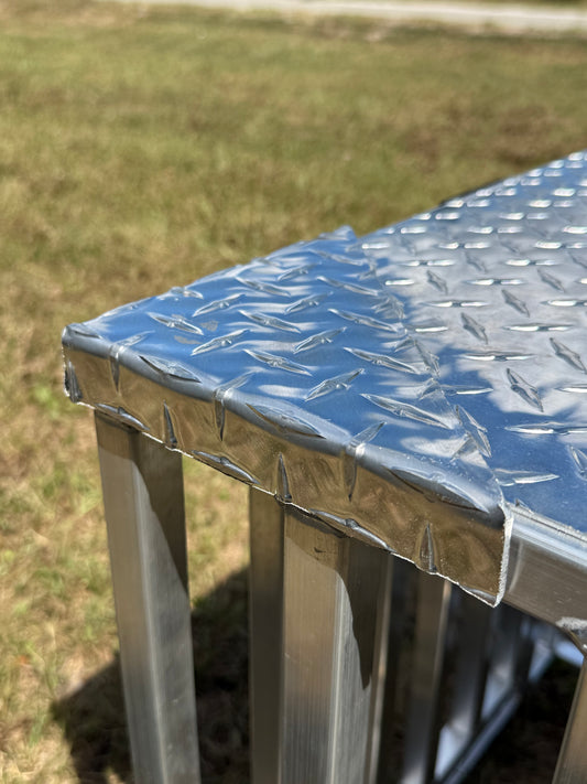 Triangular Antenna Mount - Diamond Plate