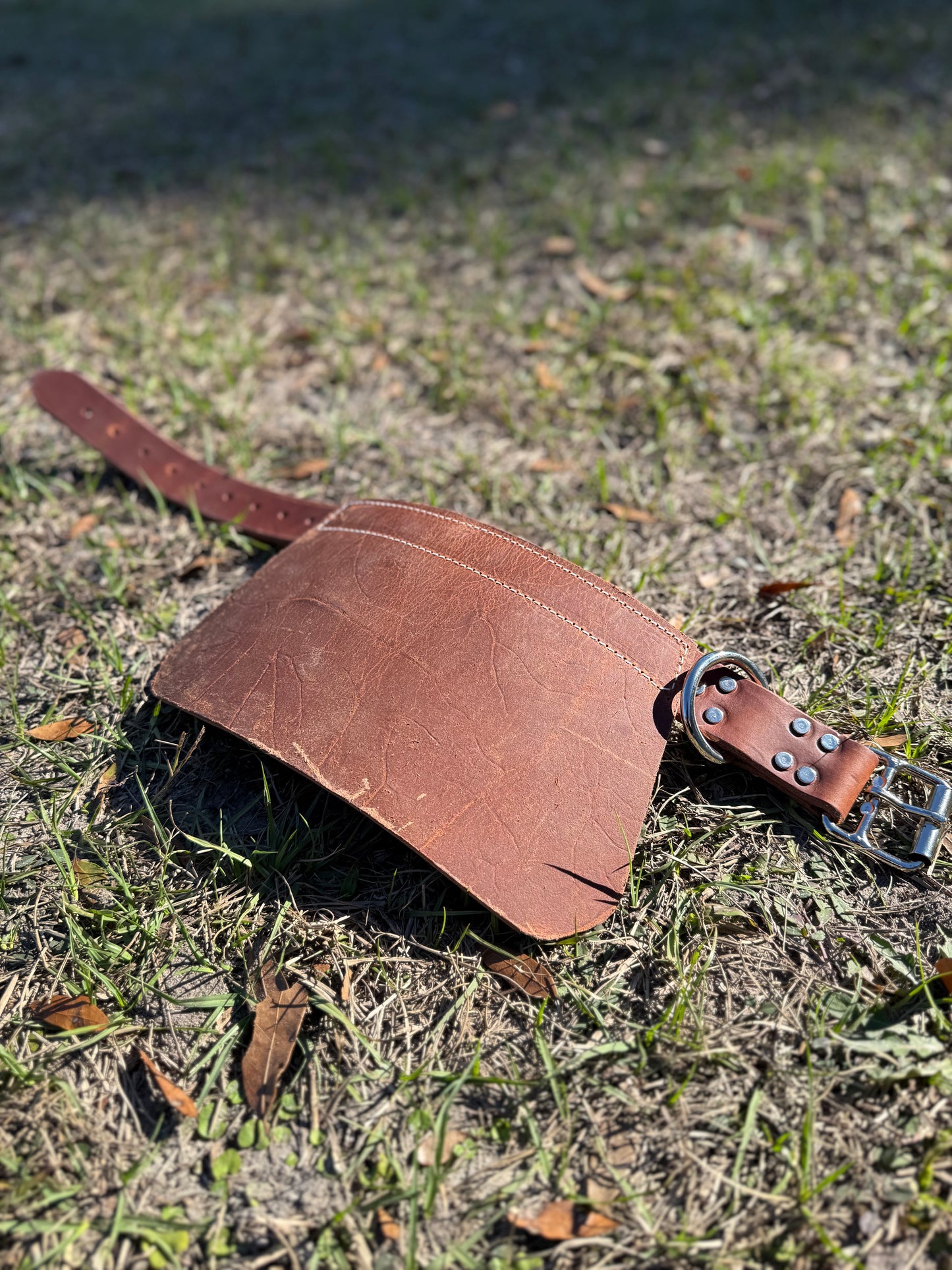 Amish Hand Made Leather Cut Bib