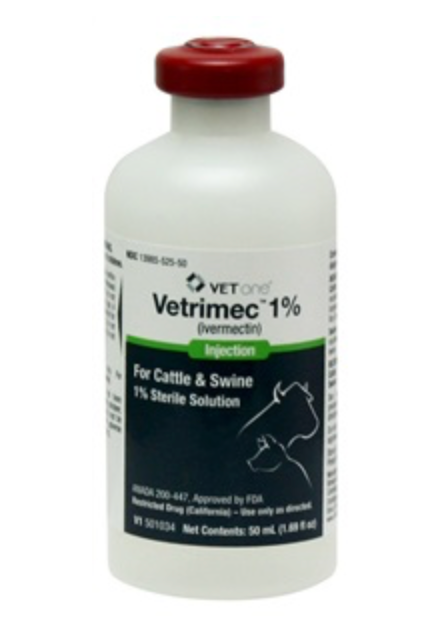 Vetrimec Injection (Ivermectin 1 %) 50mL